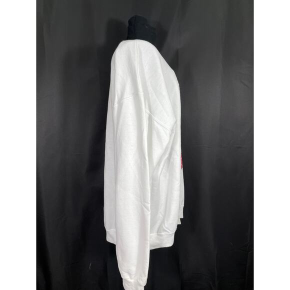 Wild Bobby Happy Holiday Jolly Red Pick Up Christmas Sweatshirt, White XL - Picture 5 of 7